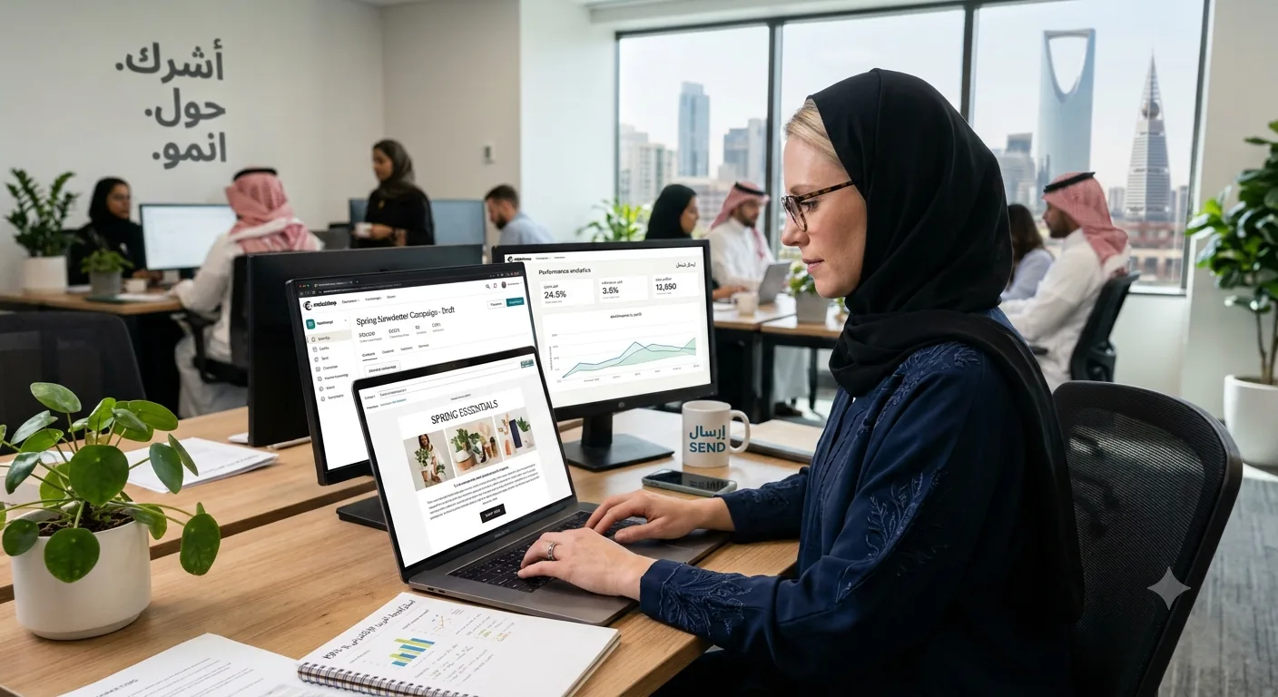 Email Marketing Saudi Arabia women working